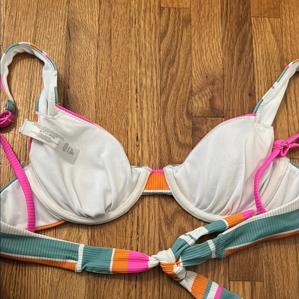 Altar’d State Colorful Striped Bikini Top - Picture 4 of 4